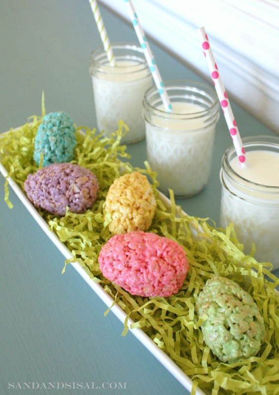 Rice Krispie Easter Eggs by Sand and Sisal