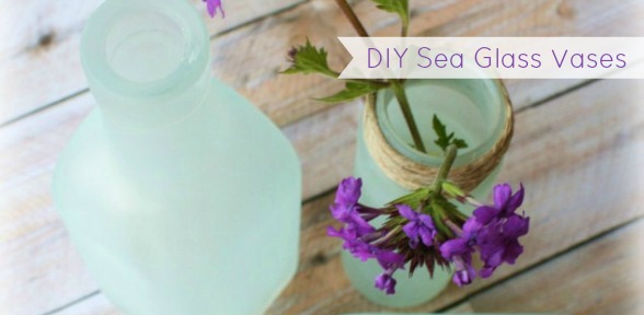 DIY Sea Glass Vases