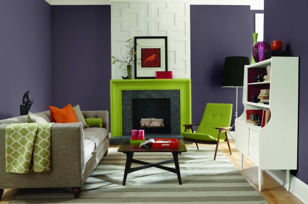 plum paint living room