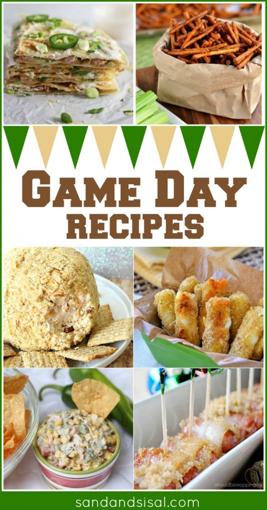 game day recipes, snacks, and appetizers