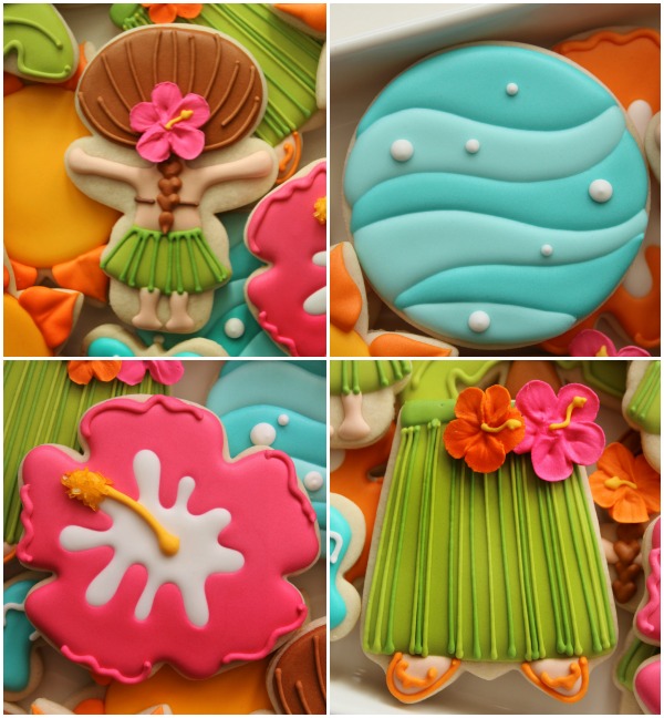 Decorated-Hawaiian-Luau-Cookies