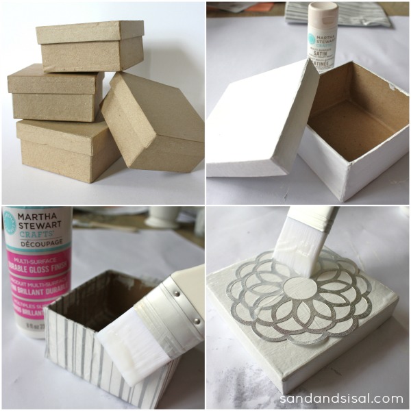 a box can you cardboard decoupage Sisal  Gift Boxes  Sand Decoupage and Decorative