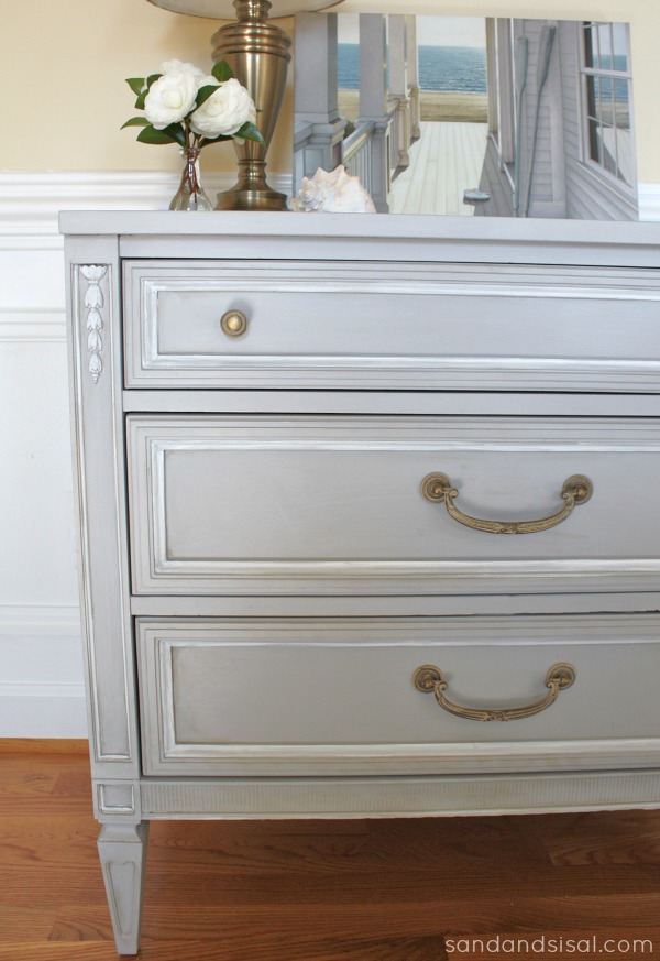 Chalk Paint Dresser Makeover Part 2 Using Wax Sand And Sisal