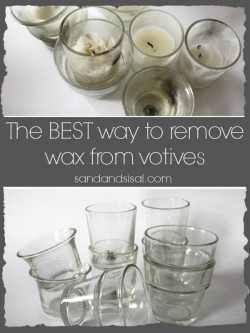 The Best Way to Remove Wax from Votives - Sand and Sisal