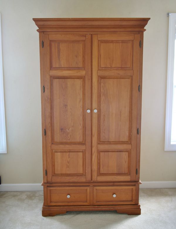Chalk Painted Armoire Makeover - 2 Bees in a Pod
