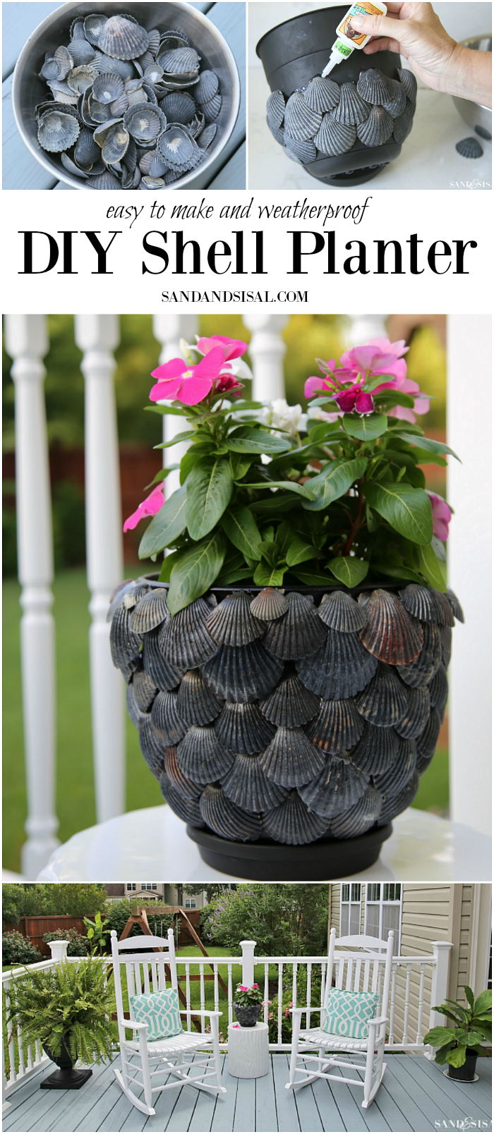 Seashell Pots & Planters  Shell & Planter Craft Ideas