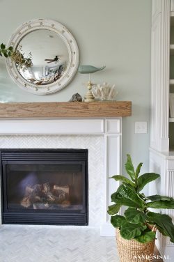 Coastal Family Room And Fireplace Makeover - Sand And Sisal