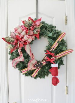 DIY Ski Lodge Christmas Wreath - Sand and Sisal