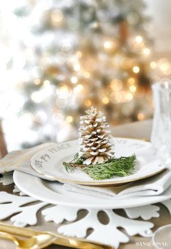 Rustic Glam Christmas Dining Room - Sand and Sisal