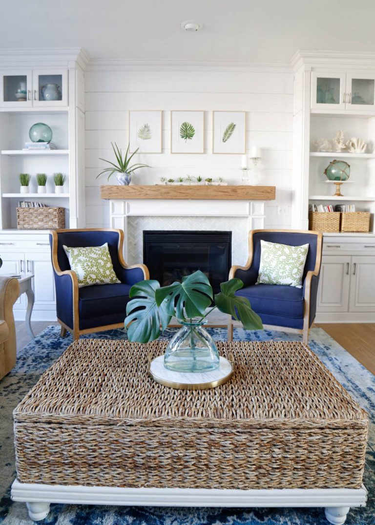 Easy and Inexpensive Shiplap Fireplace Wall - Sand and Sisal