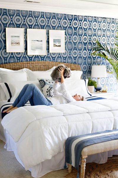 Coastal Blues Master Bedroom Makeover - Sand and Sisal