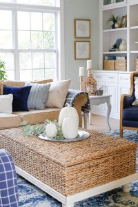 Cozy Neutral Fall Family Room Tour | Sand and Sisal