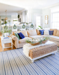 Blue and Green Plaid Christmas Home Tour | Sand and Sisal